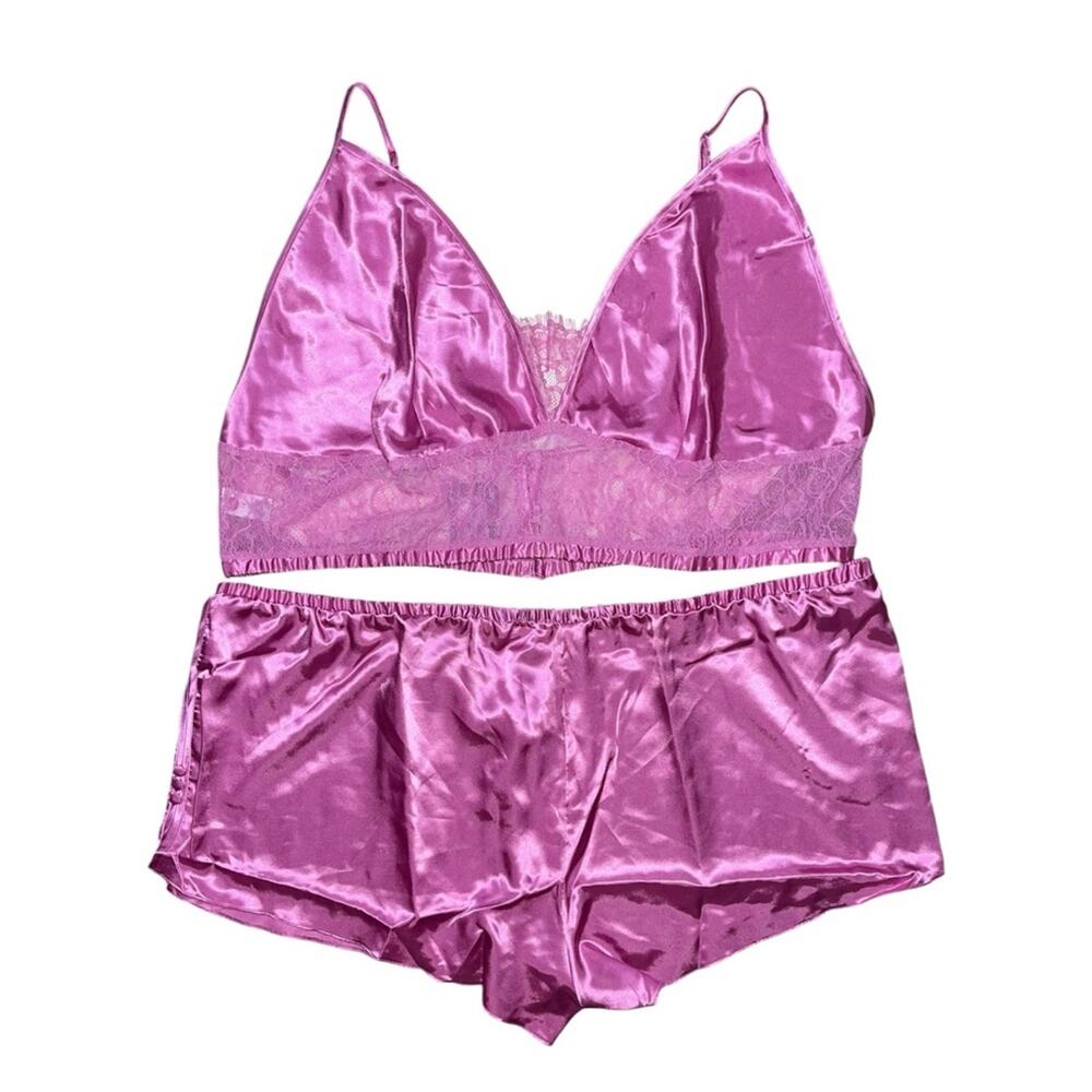 Frederick's of Hollywood Delphine Short PJ Set Crocus Size 1X